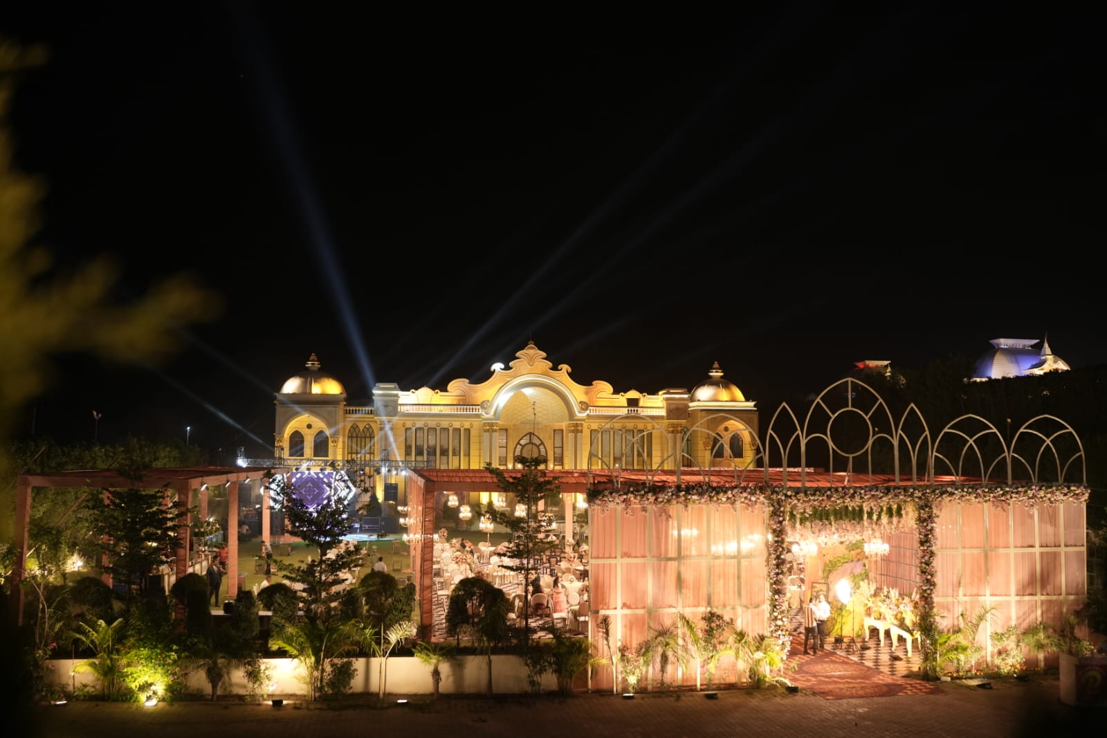 The goldan crown resort night decor lighting