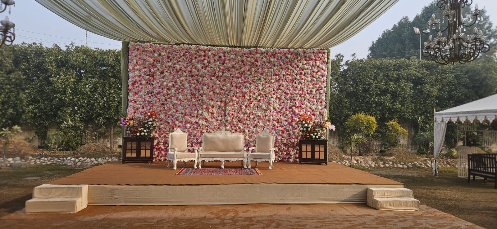 The golden crown resort outside stage decor